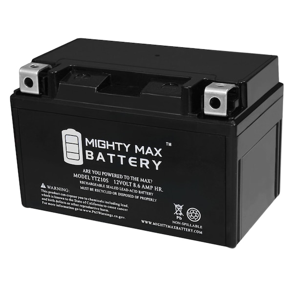 Mighty Max Battery YTZ10S 12V 8.6AH Battery Replacement for PoweRoad YTZ10-BS YTZ10S1178 - main